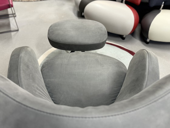 Image 1 of Poltrona Pode BiBo con Poef Neron Sesame Leather