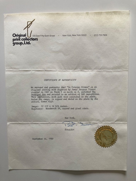 Image 1 of Tissot 1881 4 Etchings ‘The Prodigal Son’