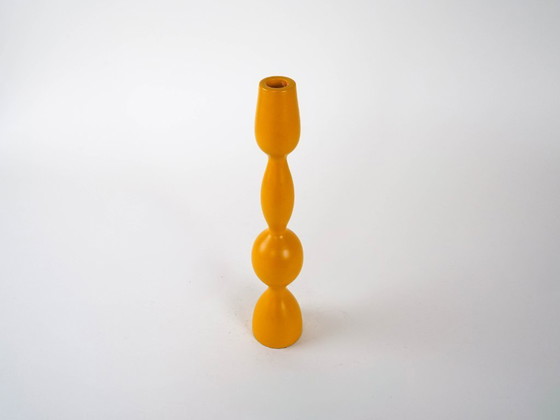 Image 1 of Candeliere color senape, design danese, anni '70, prodotto in Danimarca
