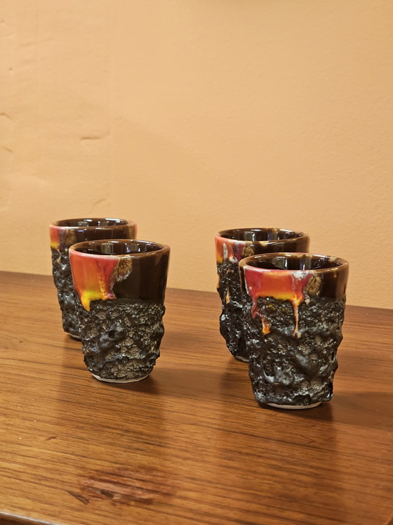 4 Tazzine da Caffè Espresso Fat Lava Tazzine Cortado Vintage – Stoviglie, Ceramic (photo 2 of 7)