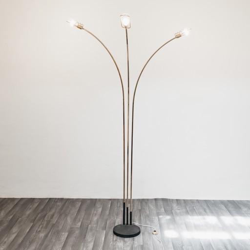 Lampadaire Romeo Rega Attr. Style Hollywood Regency années 1970, antiquités modernes