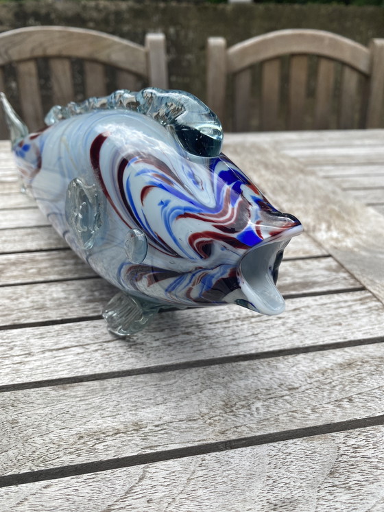 Image 1 of Verre de Murano Grand poisson années 60