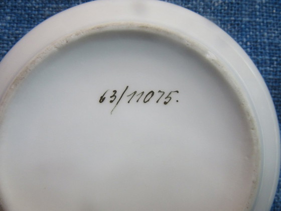 Image 1 of Vintage porseleinen sieradendoosje met deksel, juwelendoosje etc., genummerd