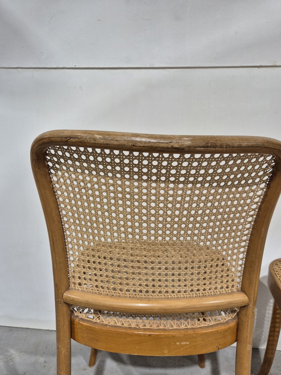 Image 1 of A pair for vintage ligna chairs with webbing seat