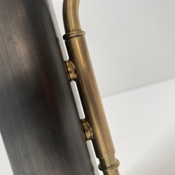 Image 1 of LAMPADA IN OTTONE ANTICO E VETRO PRISMATICO XXL