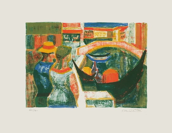 Image 1 of Roger MONTANÉ Venise Signed lithograph 1970