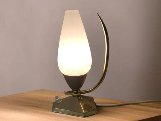 Very rare bedside lamp / Table lamps, 1950s – Metal, Brass (photo 7 of 8)