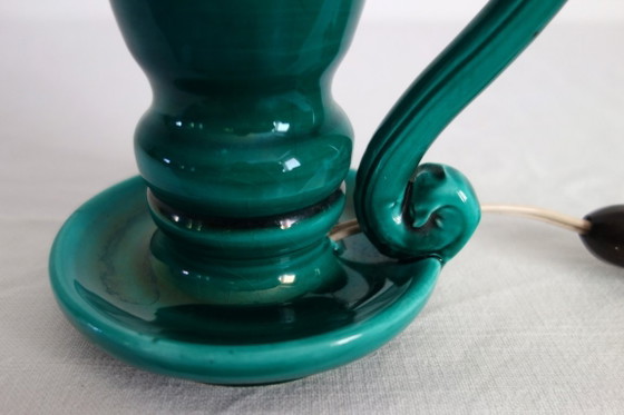 Image 1 of 1950s ceramic and plastic table lamp