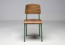 Sedia Vitra Standard Blé Vert Verde e Noce