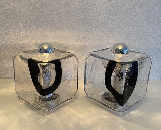 Image 1 of Lampes de table vintage Murano Fratelli Toso, Vistosi années 70