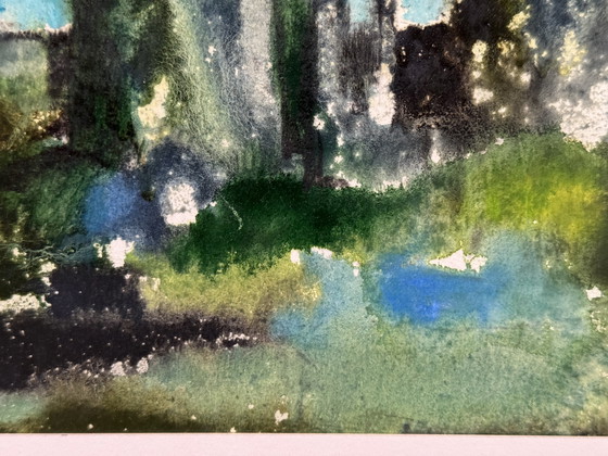 Image 1 of Eugene Eechaut (1928-2019) Watercolor Landscape. 1970