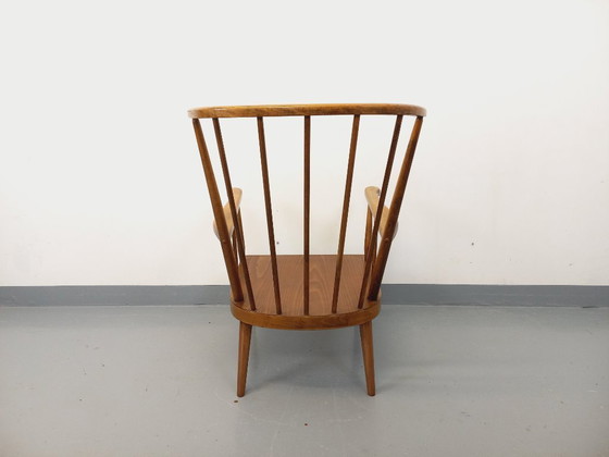 Image 1 of Poltrona vintage Baumann in legno, modello Fan, anni '60