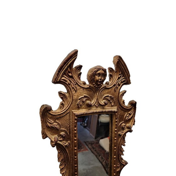 Image 1 of Italian Baroque style gilded mirror, 1950s