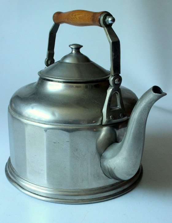 Image 1 of Large old metal teapot/kettle, 1930s/40s