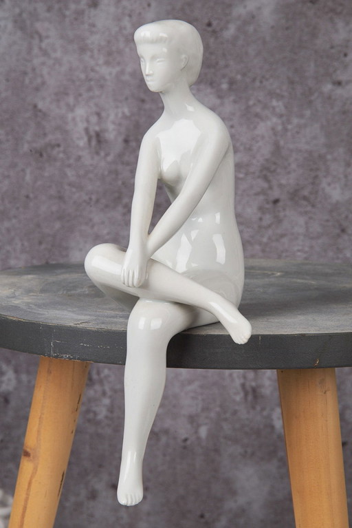 Royal dux nackte Porzellan Figurine