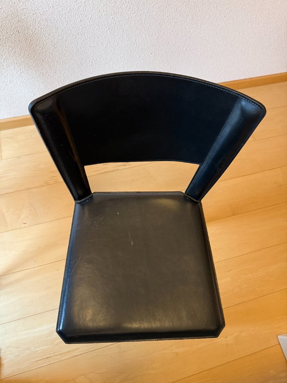 Enrico Pelizzoni Vintage Leather Chairs — Set of 4 – Dining chairs (photo 2 of 5)
