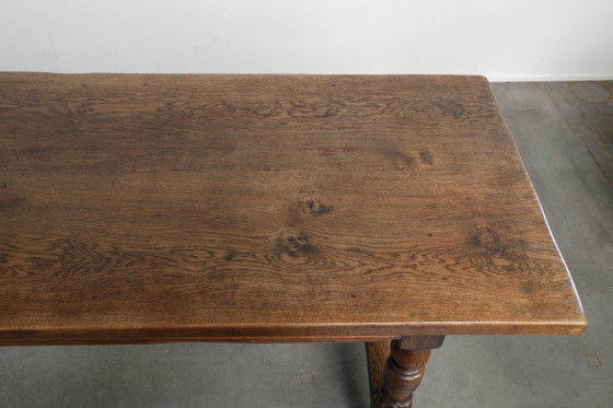 Image 1 of Grote antieke Engelse eikenhouten boeren xxl eettafel in een uniek groot formaat en een prachtig patina uit begin 19e eeuw