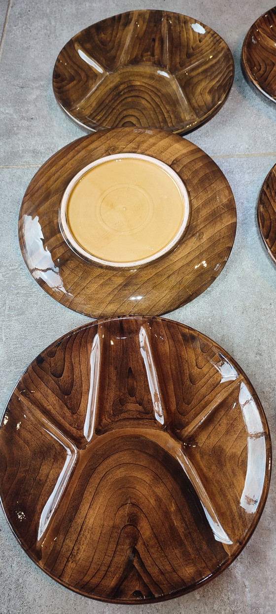 Image 1 of Keramische borden met vakverdeling x6