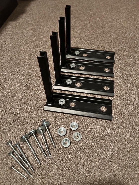 Image 1 of Two Molteni&C anthracite wall shelves - Italian Design