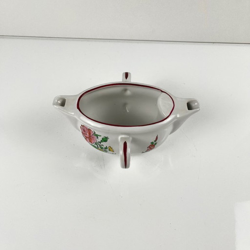 Rare double-spout gravy boat, Réverbère model, by KG Lunéville