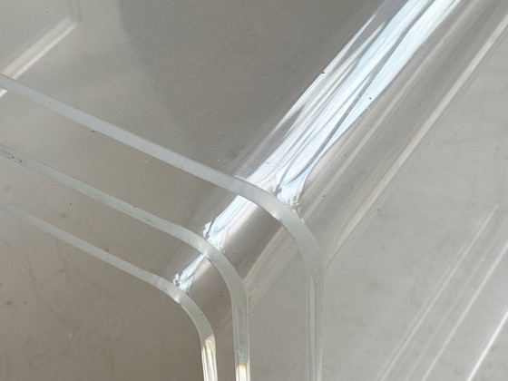 Image 1 of Space Age 3er Set Plexiglas Satztische / Beistelltische, 1970er Jahre 
