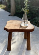 Tabouret de lait vintage en chêne massif