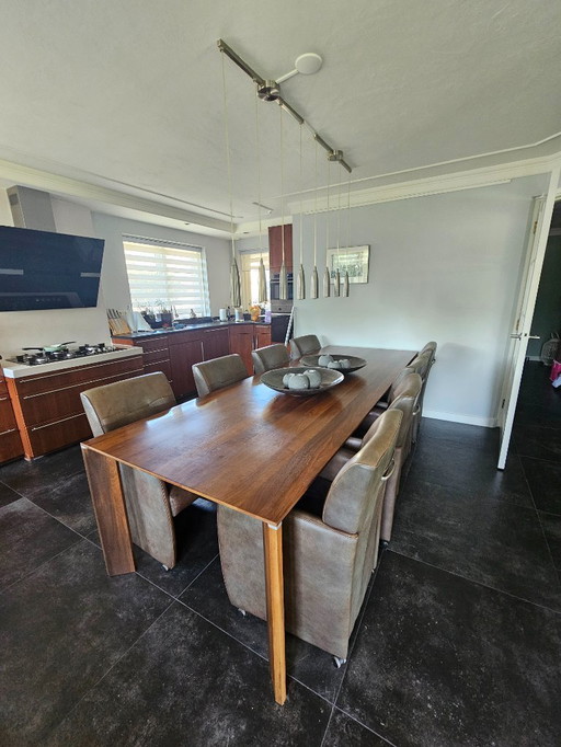 large dining table solid cherry wood