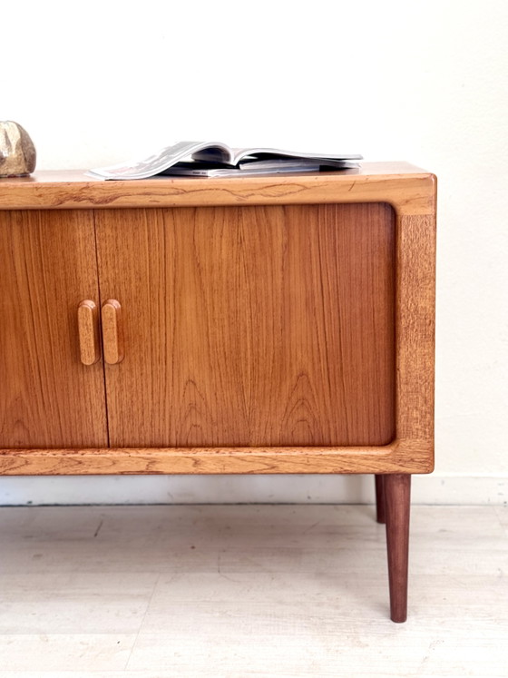Vintage Midcentury Teak Sideboard Tambour Doors – Wood (photo 4 of 13)