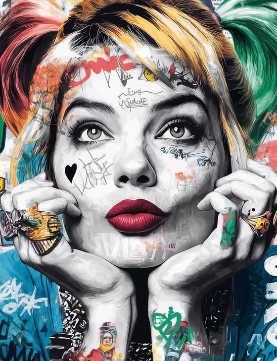 IPR GRAPH - Harley Quinn - Artist's Canvas – Lithographs & prints (photo 4 of 14)