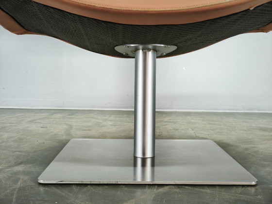 Image 1 of Poltrona lounge Wave in pelle di Peter Maly per Tonon Italia, anni '90.