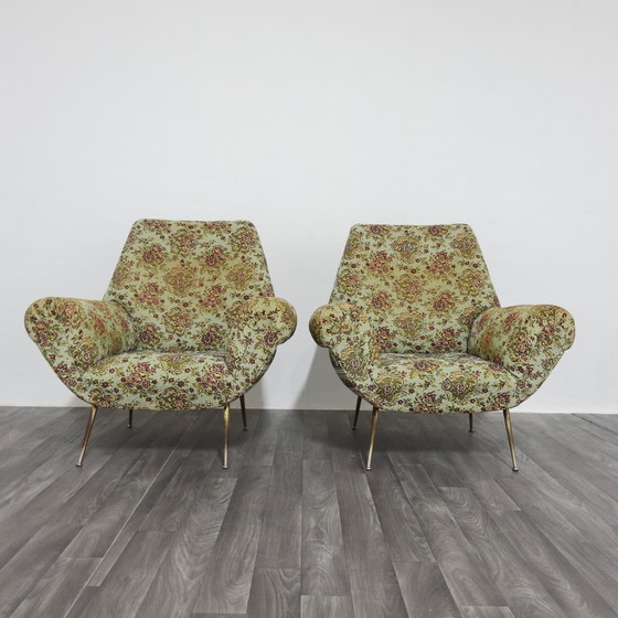 Image 1 of Gigi Radice para Minotti Par de sillones del modernismo de mediados de siglo de la década de 1950