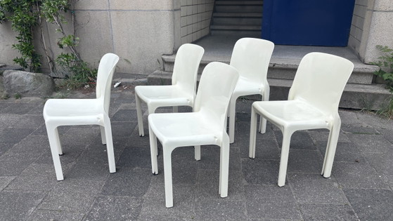 Image 1 of 5x witte Artemide Selene stoelen