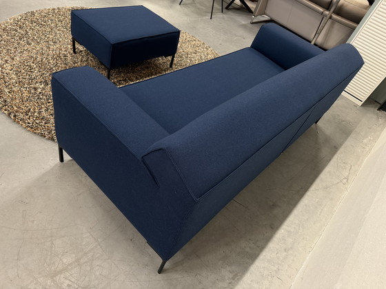 Image 1 of Design on Stock Bloq Sofá 3 Plazas Con Reposapiés Arado Lana Azul