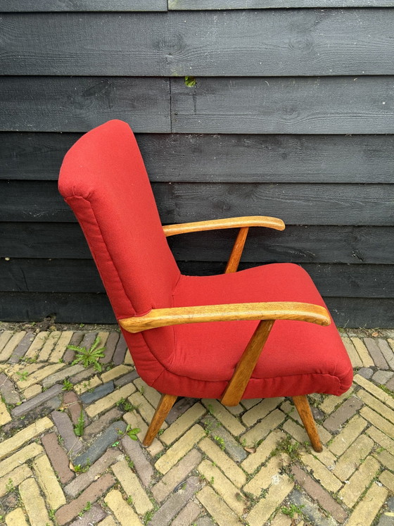 Vintage Stoel Mid Century – Fauteuils, Metal, Textile (photo 4 of 6)