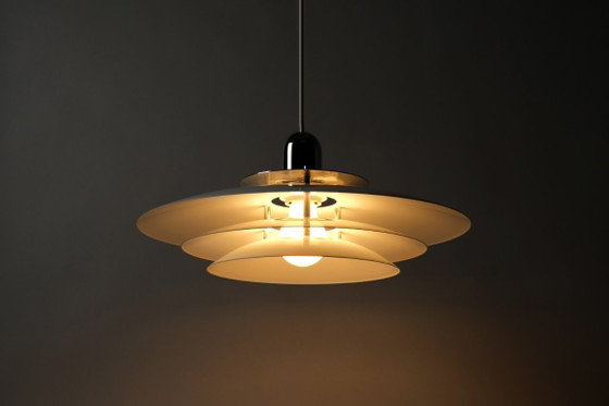 Lampada a sospensione vintage in stile danese moderno, illuminazione scandinava multistrato degli anni '90. (photo 3 of 8)