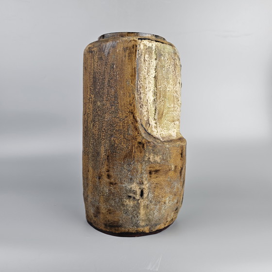 Image 1 of Zeldzame XL Vintage West-Duitse Vaas in de Vorm van een Uil, Gemaakt Door Helmut Schaffenacker. Vormnummer V 38.