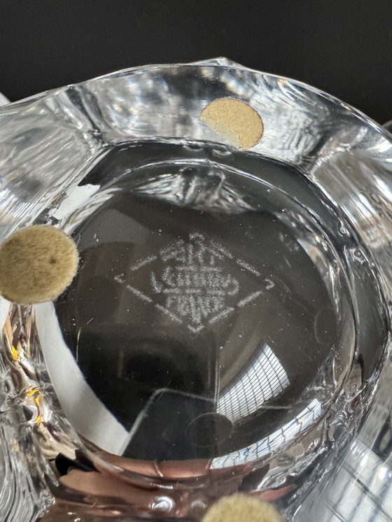 Image 1 of Vassoio portaoggetti in cristallo a forma di palma degli anni '70