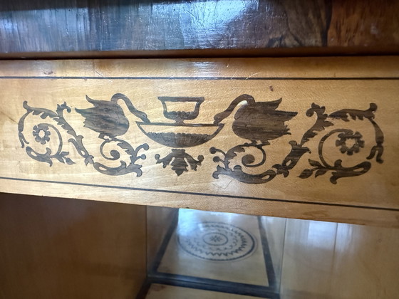 Secreter antiguo Biedermeier, finales del siglo XIX. – Armarios, Wood, Brass (photo 13 of 15)