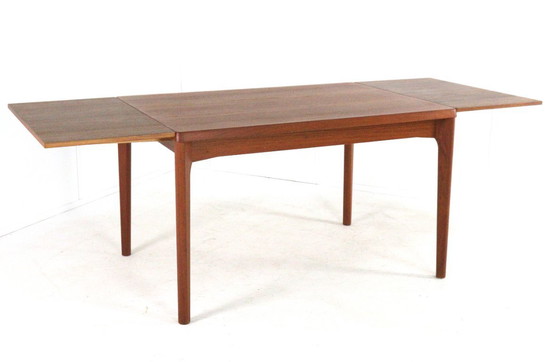 Image 1 of Henning Kjaernulf for Vejle rectangular extendable dining table Danish vintage