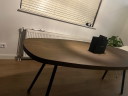 New: Table du Sud dining table, brown wood with black legs