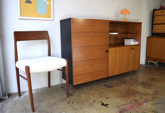 Image 1 of Mid - Century highboard vintage sideboard cabinet chest of drawers