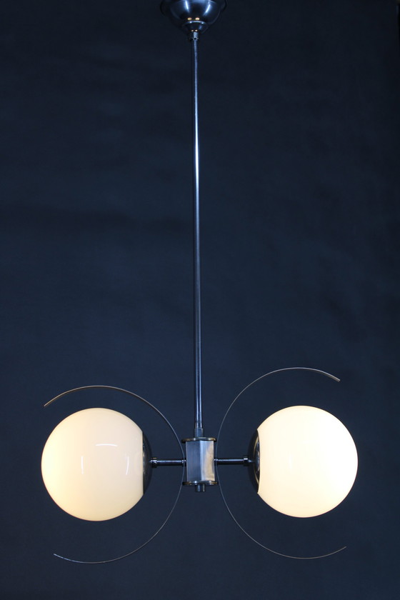 Image 1 of Bauhaus kroonluchter uit 1940, Tsjecho-Slowakije
