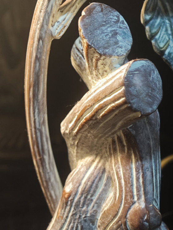 Art Nouveau Style Lamp – creval, Table lamps, Metal, Cast Iron (photo 9 of 13)