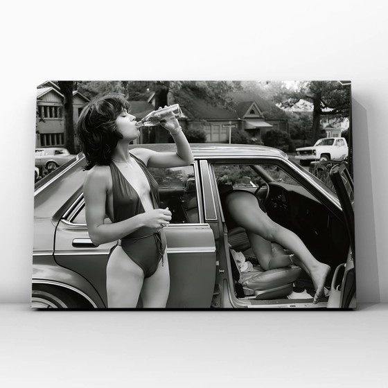 Image 1 of 1x Jane Birkin, scène d'été du milieu du siècle, années 1970