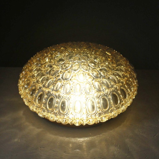 Grote wand- of Plafondlamp Limburg A668 vintage bubbelglas Tynell jaren 70