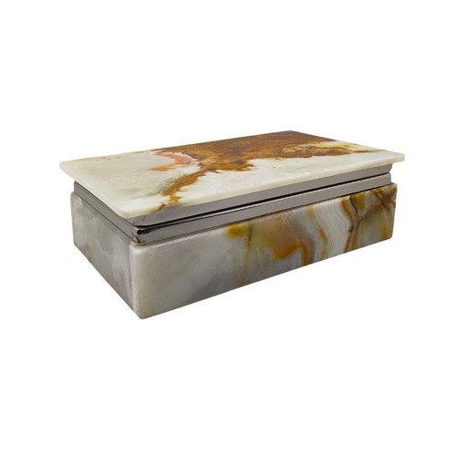 Coffret étonnant en onyx des années 1960. Fabriqué en Italie.