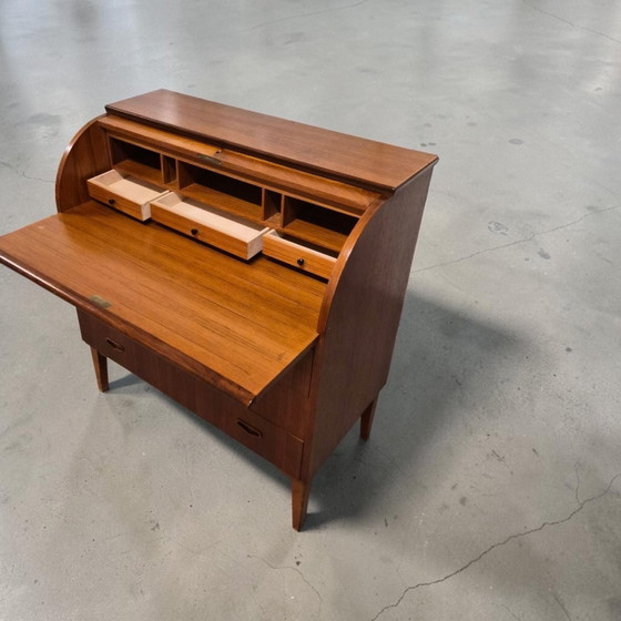 Mid Century Teak Sekretär Schreibtisch Schrank Egon Ostergaard 1960er – Svensk Möbelindustri (MSI), Kommoden (photo 5 of 13)