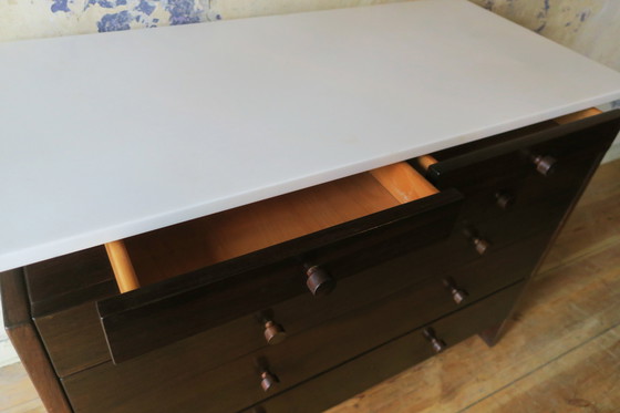 Image 1 of Italian Marble and Mahogany Chest of Drawers, 1960s