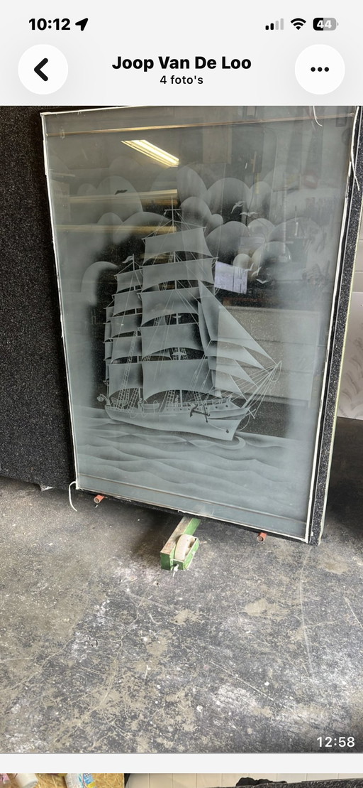 Sandblasted window