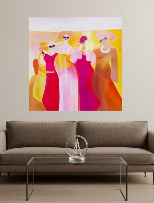 Acrylic painting #Womb 100x100cm – schilderijen tekeningen, Canvas (photo 2 of 9)